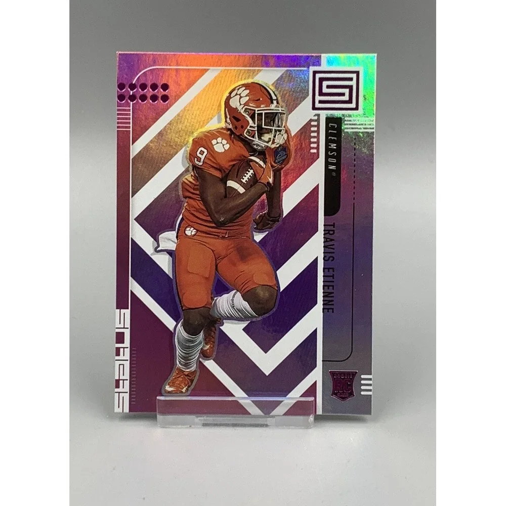 2021 Panini Chronicles Draft Picks Travis Etienne Pink Status #168 Clemson